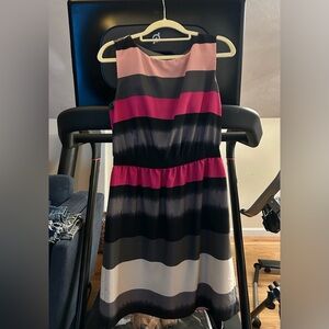 GUC LOFT Horizontal Striped Dress, Knee-Length, Small